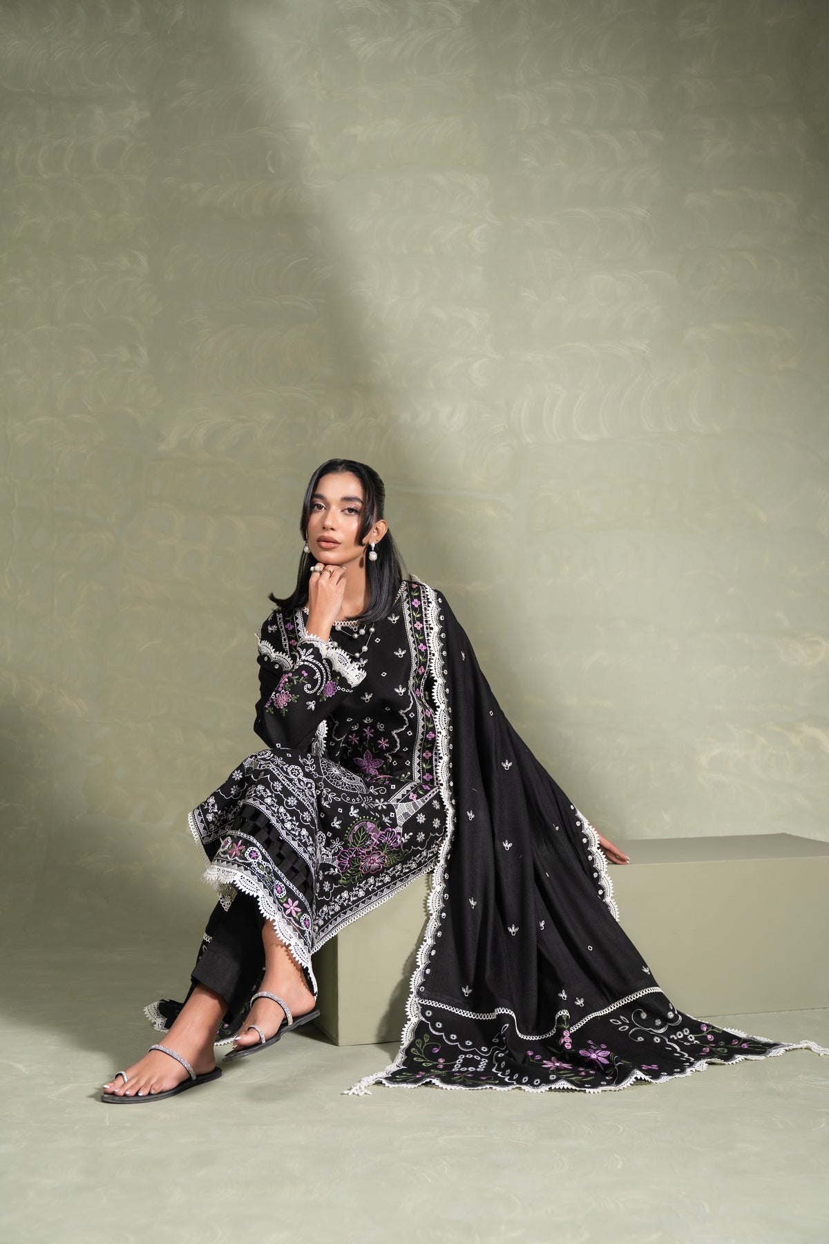 Danielle WS-05| 3 PC EMBROIDERED
