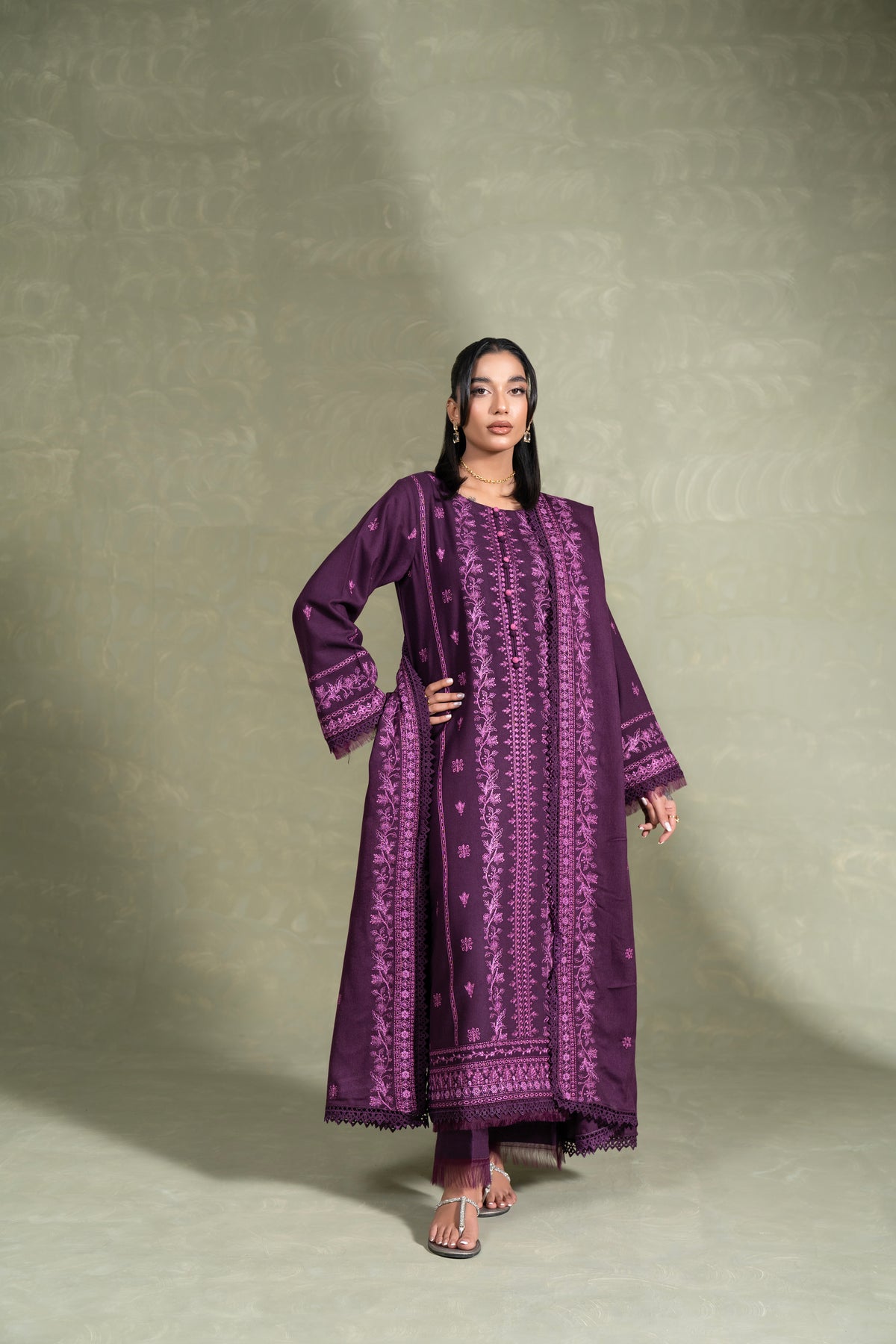 Melissa WS-06| 3 PC EMBROIDERED