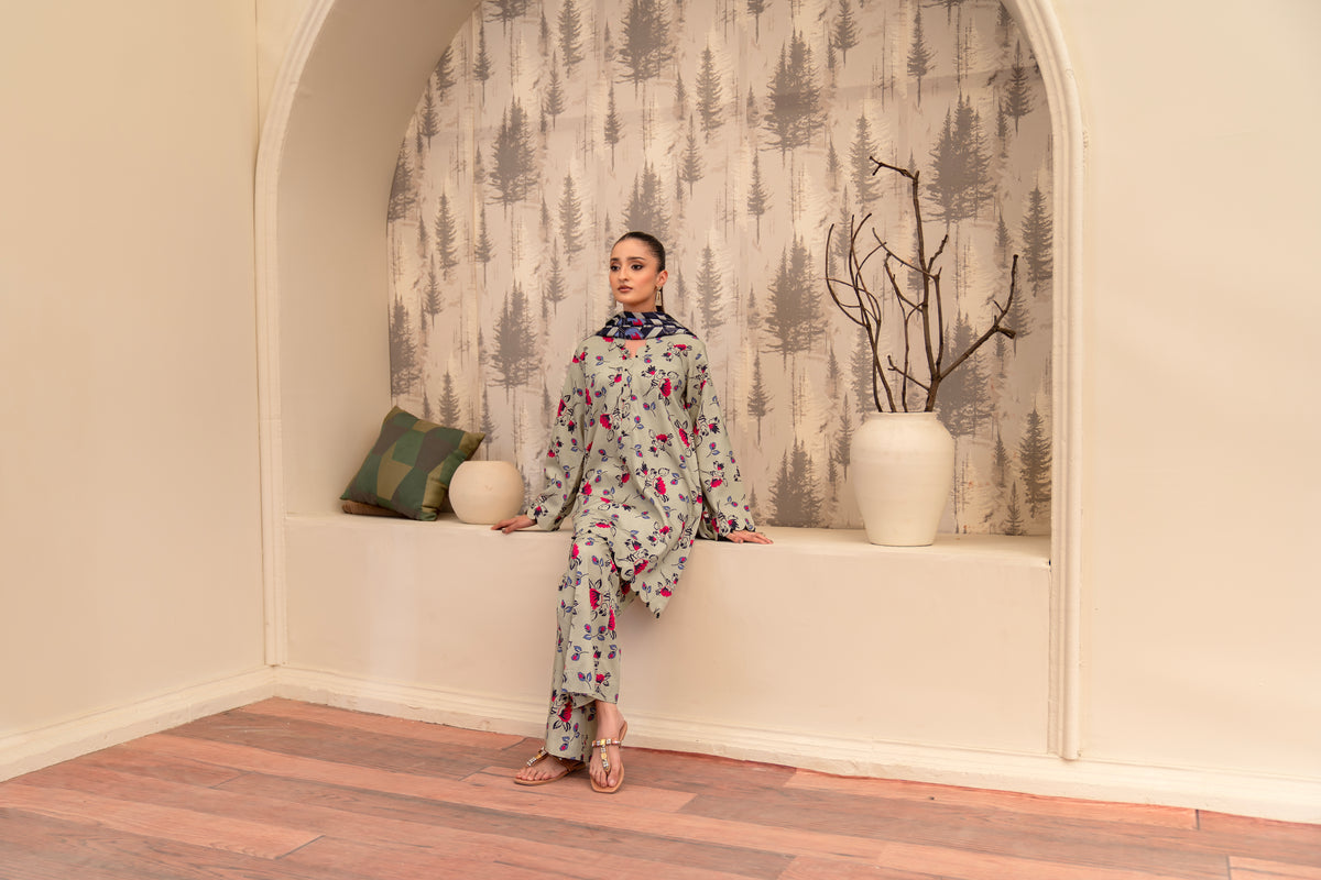 Heidi AGAAZ CO - 08| 3 PC PRINTED
